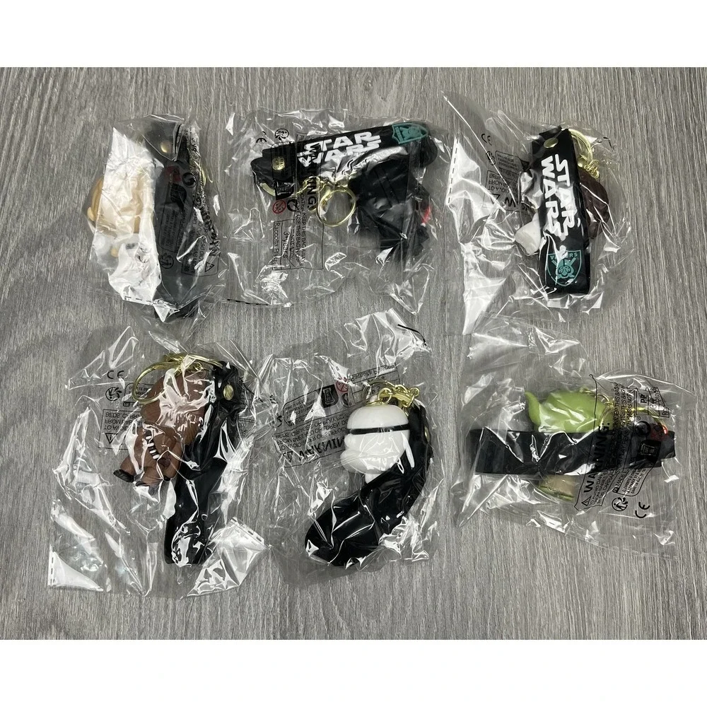 Funko Pop! Star Wars Keychain Lot (6) Luke Vader Yoda Chewie Han Stormtrooper - Picture 8 of 10